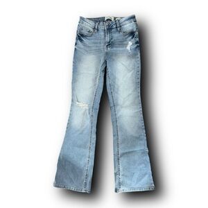 Celebrity Pink Distressed Light Blue Flare Jeans